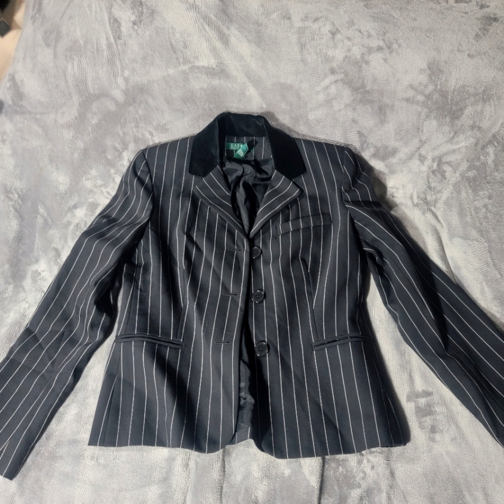 Lauren Ralph Lauren Striped Blazer Coat Jacket